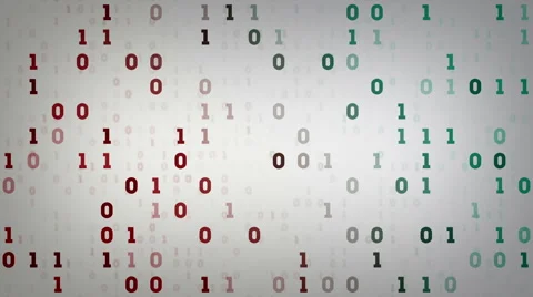 Binary Data Field White Stock-Footage 52187094