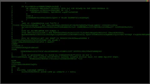 Binary Data Flow on Code Screen. Real-Time Programming Interface. Stock Footage 313809750