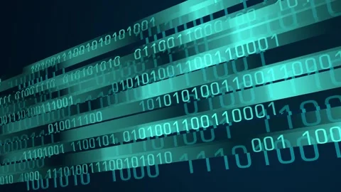 Binary data flow. Numbers technology computing programming. Cyberspace digital Stock Footage 145751471
