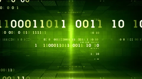 Binary Data Green Dolly Stock Footage 50272614