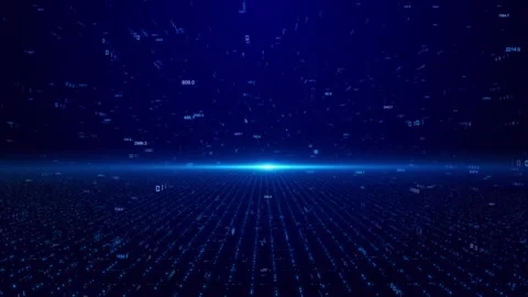 Binary Data Grid Horizon Stock Footage 314197889