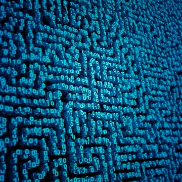 Binary data maze Stock-Illustration