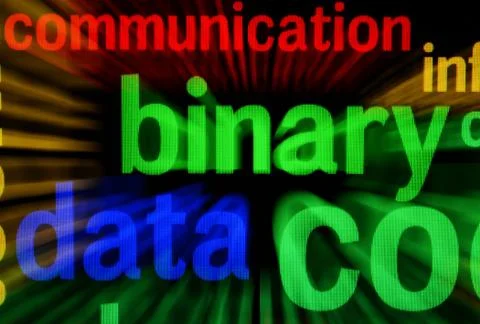 Binary data screen concept 스톡 일러스트