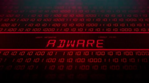 Binary Data Scrolling with- Malware Virus Text - Adware Vidéo 348397660