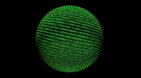 Binary data on sphere concept イラスト素材