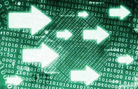 Binary data stream Illustrazione stock