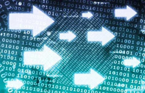 Binary data stream Illustrazione stock