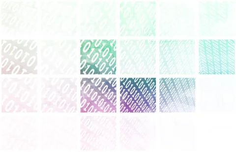 Binary data stream Stock Illustration