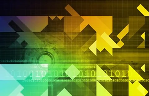 Binary Data Stream Illustrazione stock