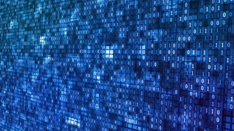 Binary data stream numbers scrolling Stock-Footage 297365226