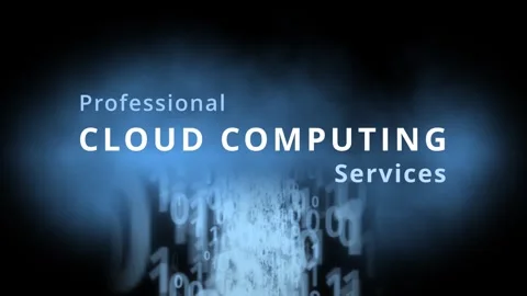 Binary data stream into Professional growing Cloud Computing Services Stock Footage 246708081