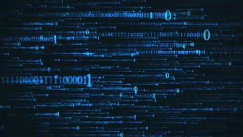 Binary data stream rolling background Stock Footage 157005860