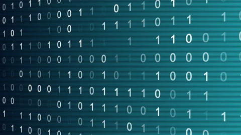Binary Data Stream Video Animated Background Stock Footage 342477342