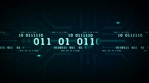 Binary Data Streams Blue Stock Footage 51854870