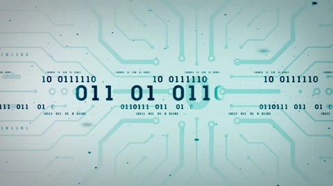 Binary Data Streams Blue Lite Stock Footage 51854672