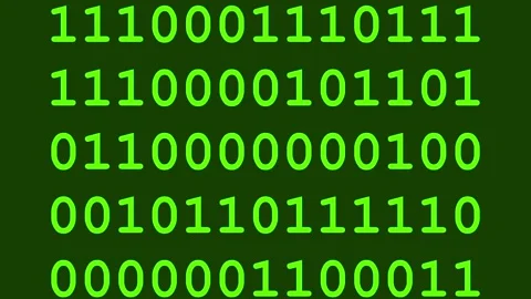 Binary data streams changing at speed animation Stock Footage 171824159