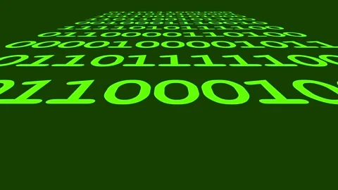 Binary data streams changing at speed animation Stock Footage 172164728