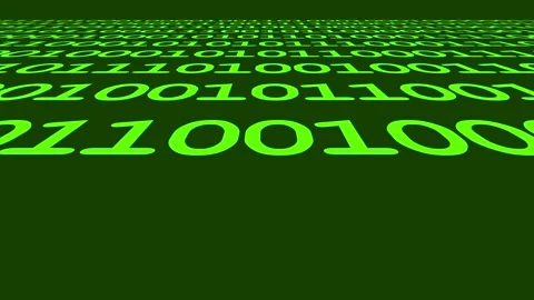 Binary data streams changing at speed animation Stock Footage 172501330