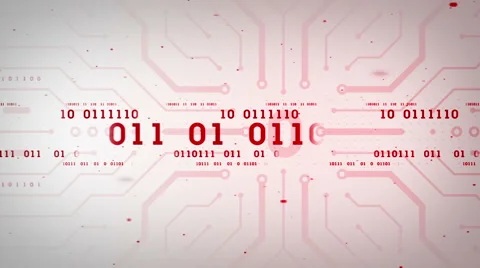 Binary Data Streams Red Lite Stock Footage 51855238