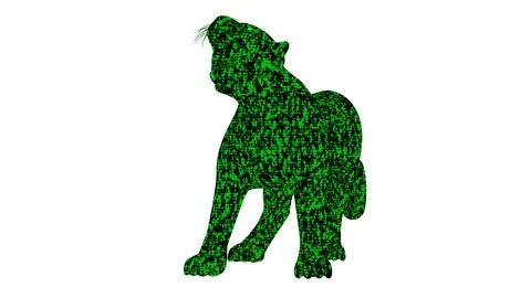 Binary Data Tiger Roar FX 库存照片