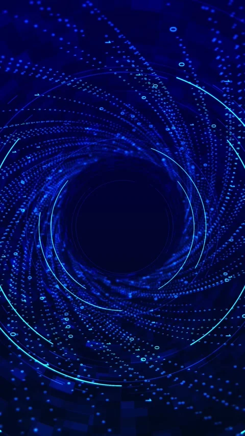 Binary Data Tunnel Cyber Security Technology Background 動画素材 341378775