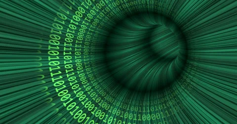 Binary data tunnel Vídeo Stock 33980300