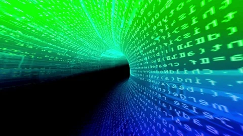Binary data tunnel Video stock 90899591