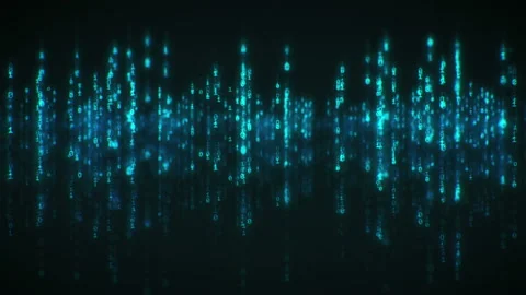 Binary Data Wave Video stock 138587700