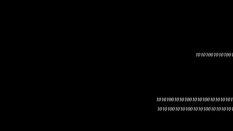 Binary data with zeros and ones sliding on an endless wormhole. Stock Footage 105899987