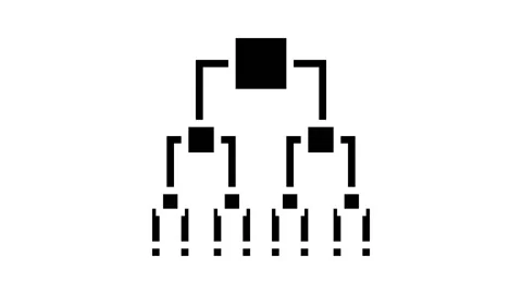 Binary decision diagram glyph icon animation Stock Footage 222751059