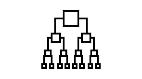 Binary decision diagram line icon animation Stock Footage 224250709