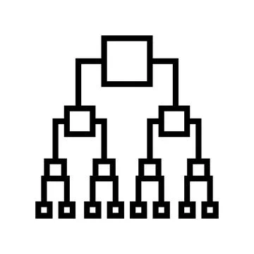 Binary decision diagram line icon vector illustration 库存插图