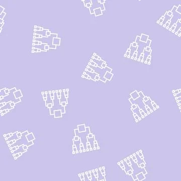 Binary decision diagram line seamless pattern Stock Illustration