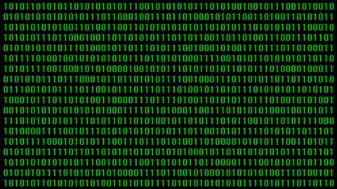 Binary digit algorithm on computer Stock Footage 156162503