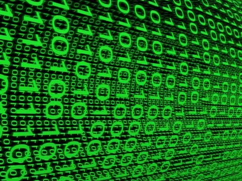 Binary Digital Code Tunnel Stock Illustration