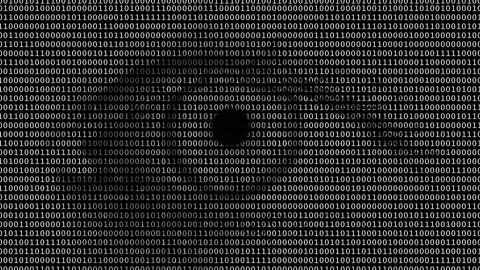 Binary digital eye reading code Stock Footage 147440661