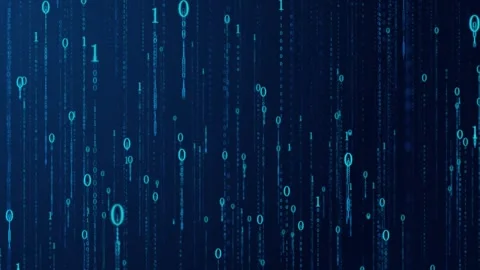 Binary digital flow particle 01 rising Vidéo 288089851