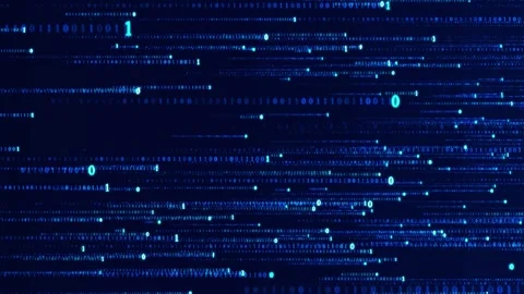 Binary digital information stream flow motion Stock Footage 250503406