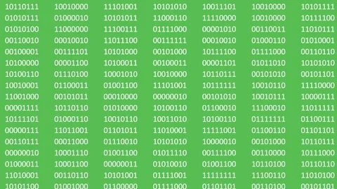 Binary digital numbers animation with a green screen background. Stock Footage 259968419