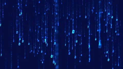 Binary digital rain information flow Video stock 166681015