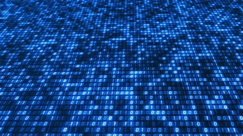 Binary digital string information flow change background Stock Footage 242501424