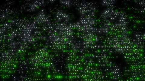 Binary Digital Wall Stock Footage 279874520