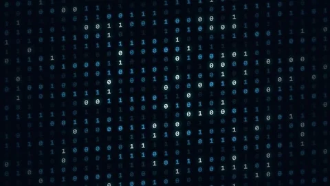 Binary digits 1 and 0. Binary code one and zero digital data pattern background Video stock 341838353