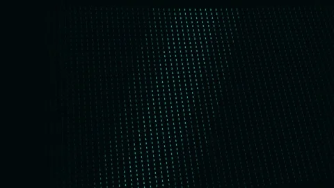 Binary digits 1 and 0 glowing on dark background for technology and Stock Footage 345659467