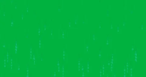 Binary digits cascading downward on transparent backdrop, forming vertical Stock Footage 327309395