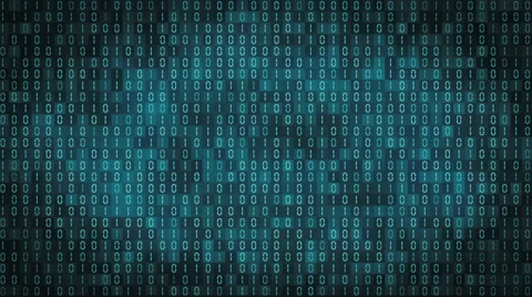 Binary digits computer display Video stock 65373368