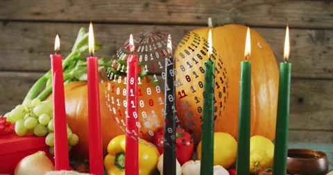 Binary digits emerging over arrangement forming sphere for digital overlay Stock Footage 317841142