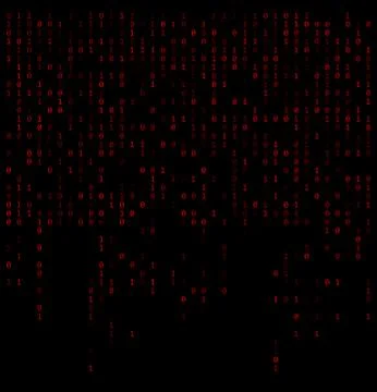 Binary digits falling background, abstract 0,1 wallpaper Stock Illustration