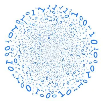 Binary Digits Fireworks Sphere 스톡 일러스트