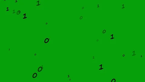 Binary digits motion graphics with green screen background Stock Footage 123944073